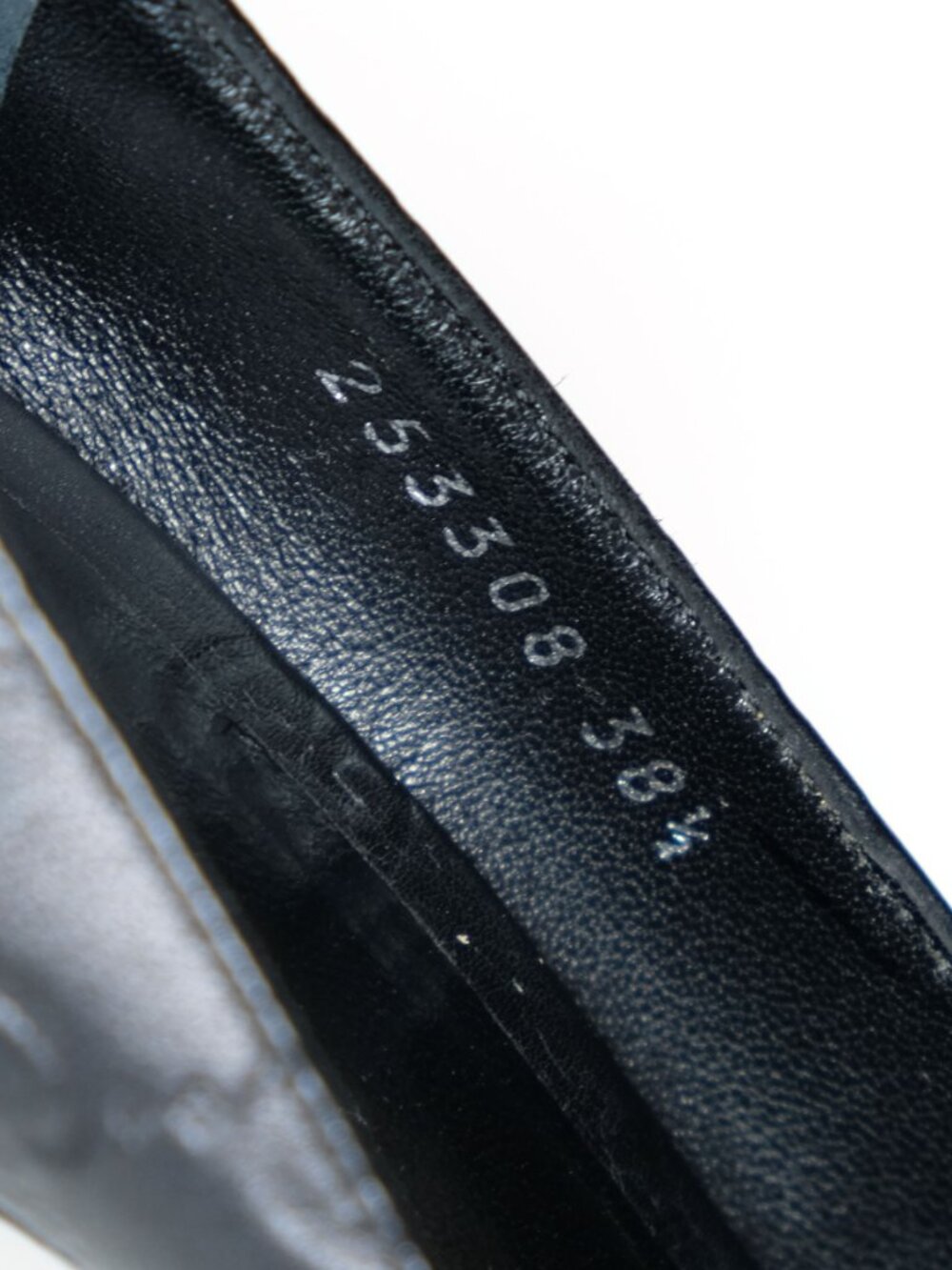 Gucci Guccissima Peep Toe Stilettos, Matte Black - Picture 7 of 16